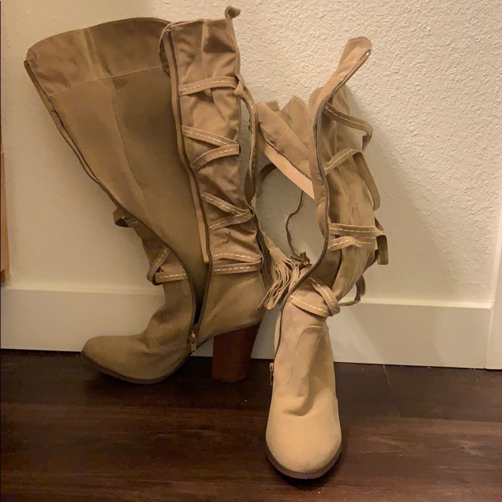 Tan boots